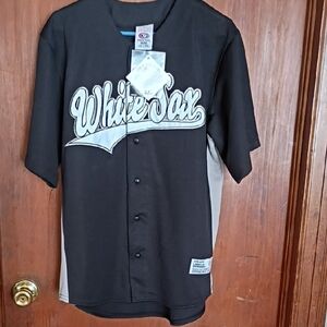 White Sox Men's Black and Gray Jersey